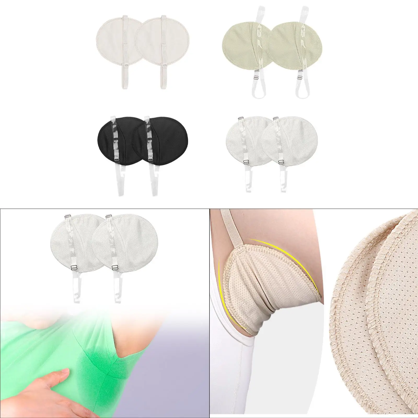 2x assorbenti per il sudore ascellare, comodi con tracolla, lavabili, invisibili, regali per uomini e donne, assorbenti traspiranti per il sudore delle ascelle