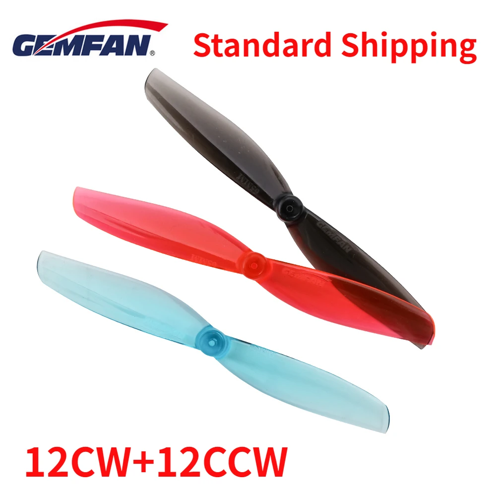 

12Pairs(12CW+12CCW) Gemfan 65mmS 65mm 2-Blade PC Propeller 1mm 1.5mm for RC FPV Freestyle 2.5inch Toothpick Drones DIY Parts