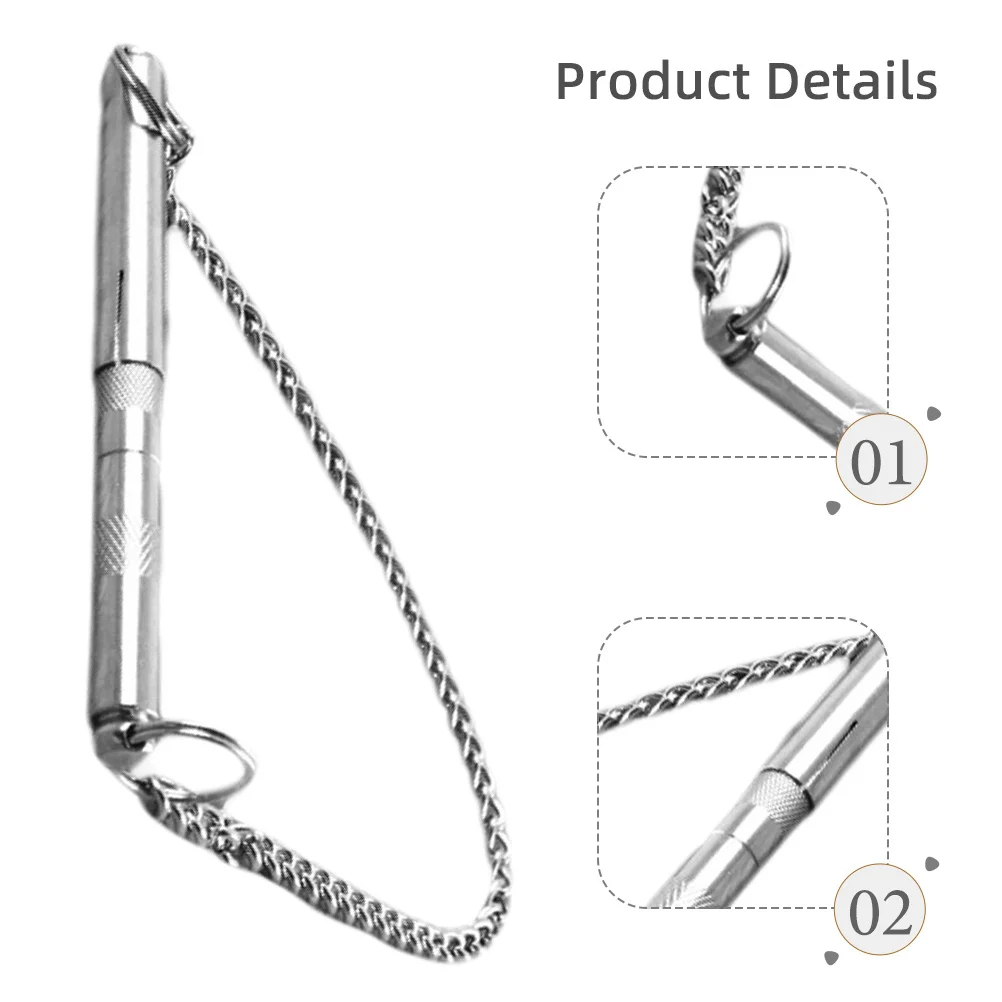 Fischio per cani ad ultrasuoni Strumento di addestramento a frequenza regolabile in acciaio inossidabile Smettere di abbaiare Fischio per addestramento del cane Comportamento di richieste per animali domestici