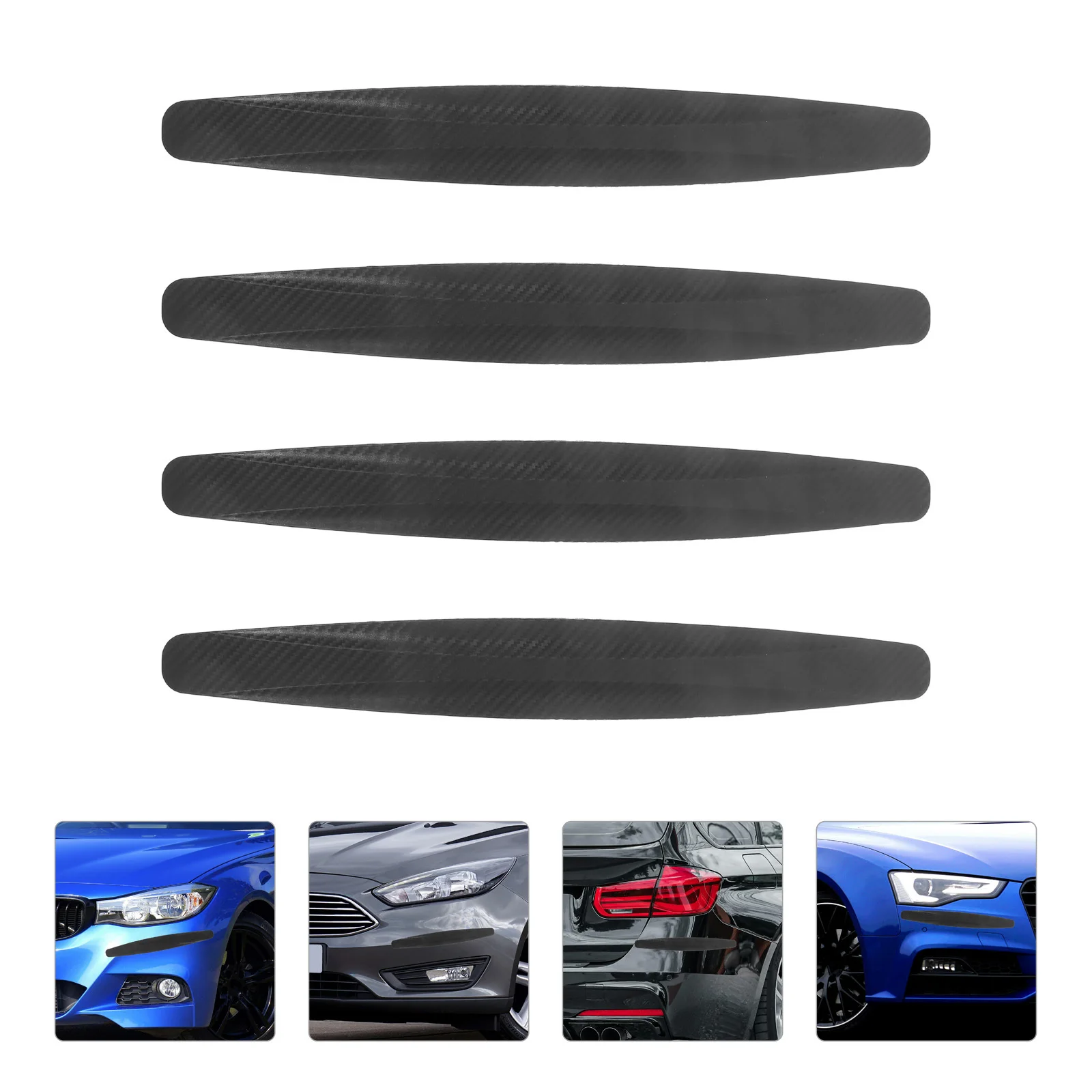 

4 Pcs Anti-collision Strip Anti-scratch Car Automobile Bumper Guard Trims Strips Rear