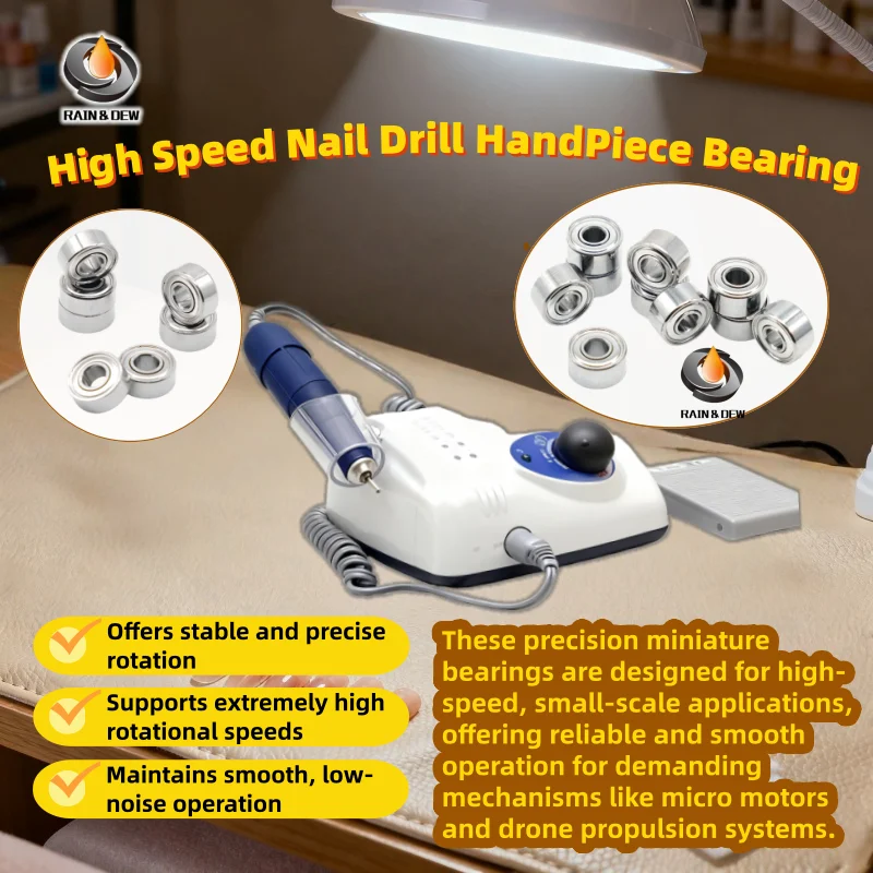 10Pcs Electric Nail Drill  ABEC-9 MR148zz MR128 MR137 MR126zz MR106zz MR105ZZ MR104zz 623zz 693zz 684zz 686zz Ball Bearing