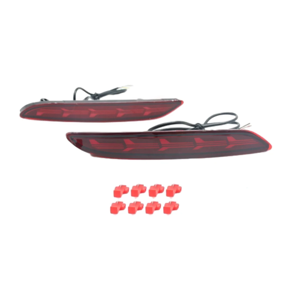 Red Shell 3 Function Streaming Steering + Running + Brakes Led Rear Bumper Light Tail Lights For 2019 Chevrolet Cavalier LAMPARA