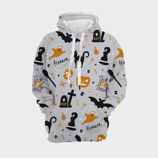 

2024 Halloween Pumpkins Ghost Hoodie Women's Sweatshirt Harajuku Streetwear Halloween Witch New Y2k Top Men's Halloween Clothing