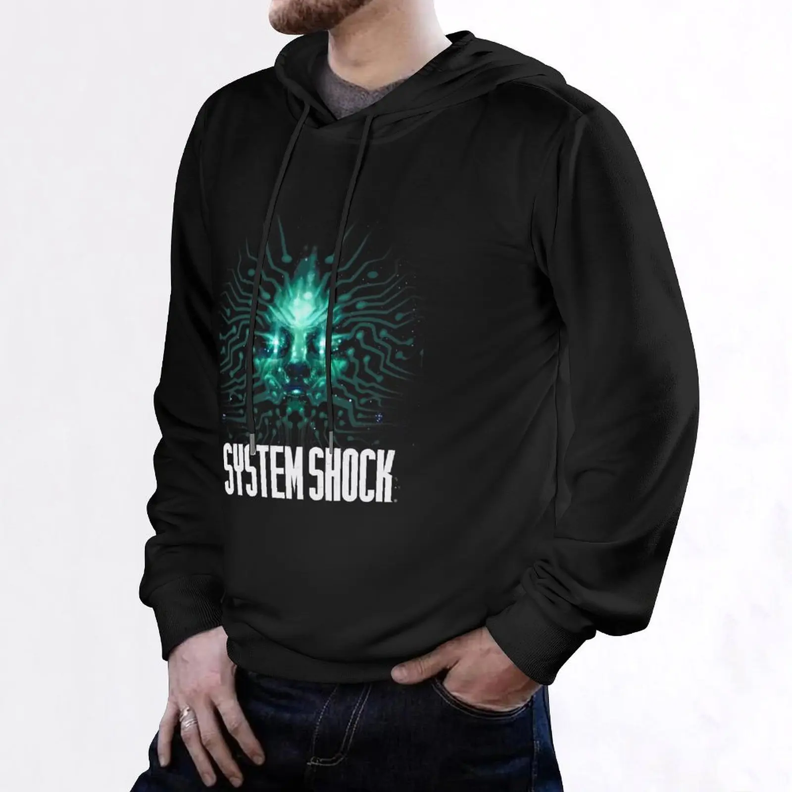 System Shock Hoodie graphic t shirts men mens designer clothes korean style clothes clothes for men hoodie for men