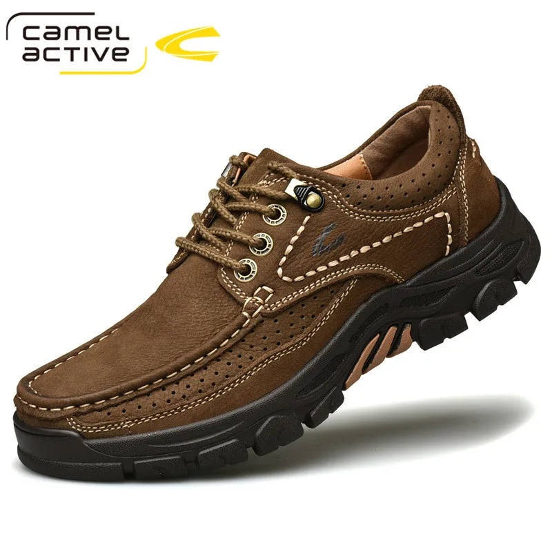 Camel Active New Genuine Leather Men's Shoes Fashion Set Foot Soft Cowhide Lightweight Breathable Casual Shoes Men Loafers