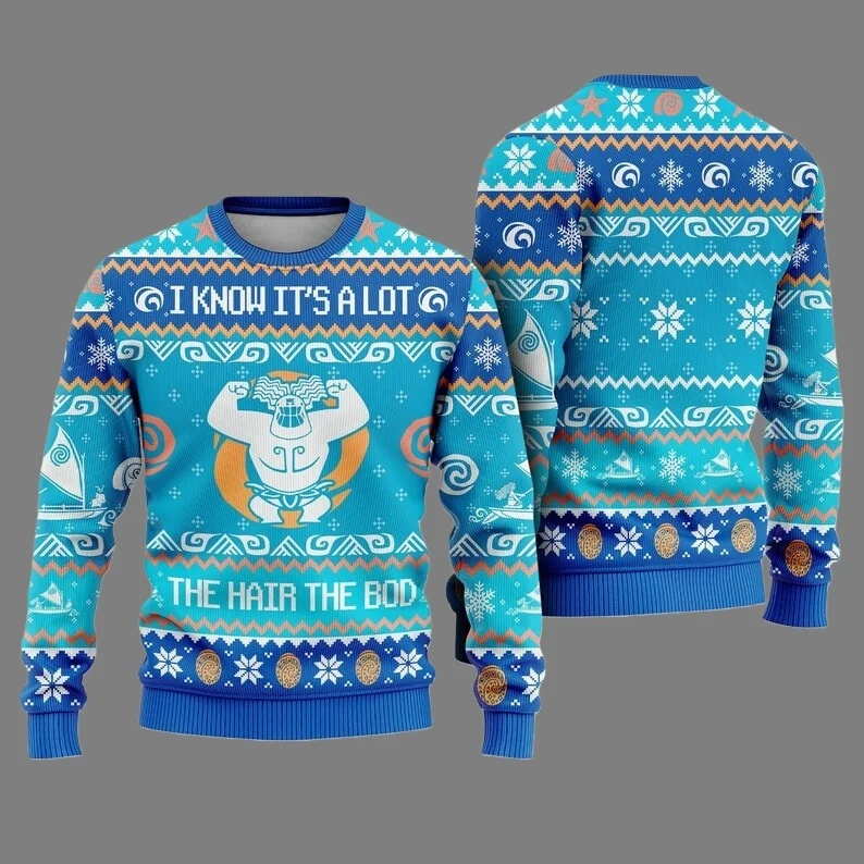 

Уродливый свитер на тему океанских приключений Диснея, семейная толстовка с капюшоном для рождественской вечеринки, увеличенный топ для взрослых, осень/зима, новый стиль