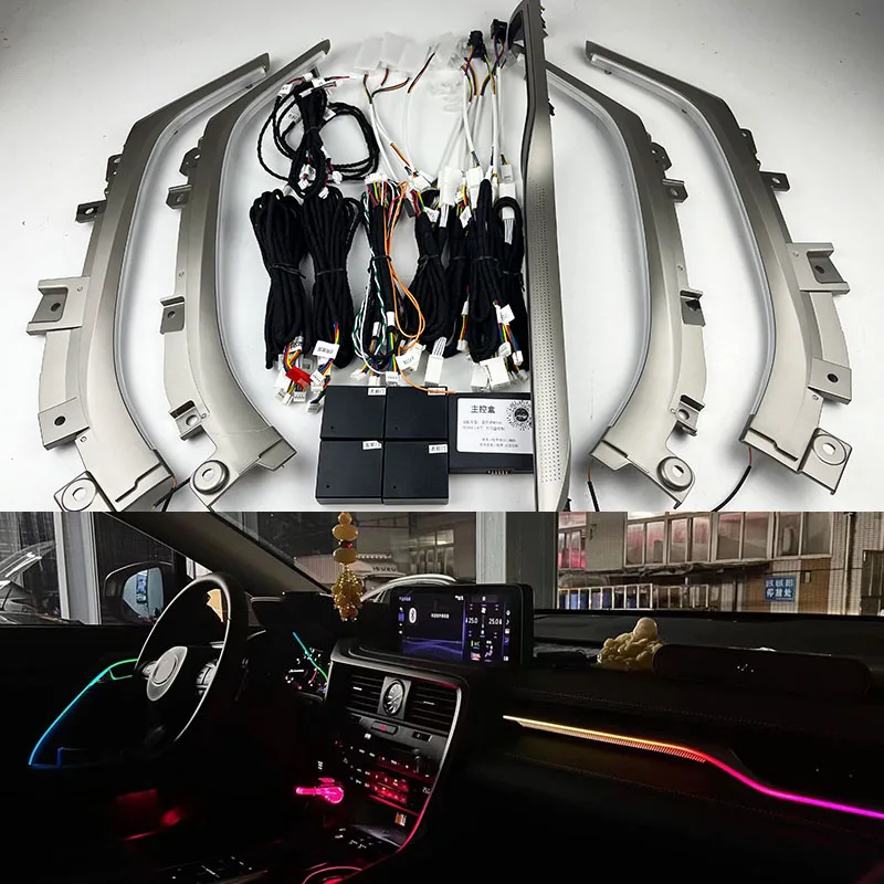 

Для Lexus RX RX 300 350 2018-2022 светодиодный активный симфонический мигающий светящийся внутренний автомобильный окружающий свет