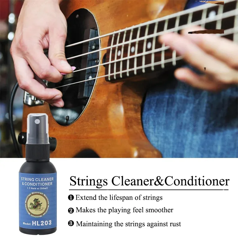 All-in-One Guitar Cleaning Kit - Fretboard Lemon Oil + Polish + String Cleaner for Guitar Care & Maintenance