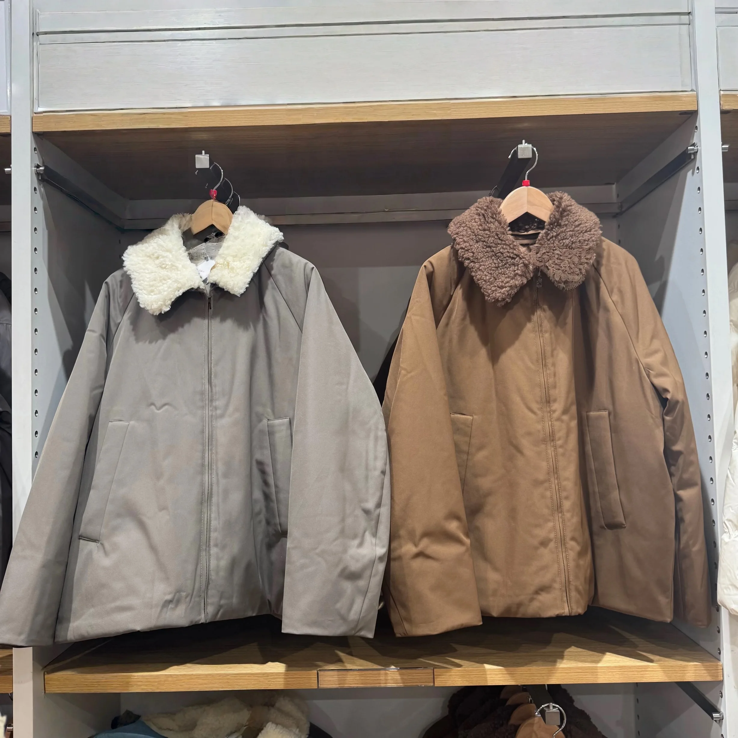 

Winter New Style Air Cotton Jacket Large Collar Women's Men's Outerwear Coat Top Zipper Closure Long Sleeve Color