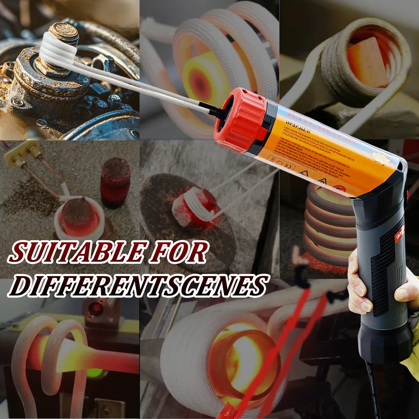 NEW 1100W Mini Flameless Magnetic Induction Heaters 110V/220V Car Bolt Remover Repair Tools  with 3/8Coils