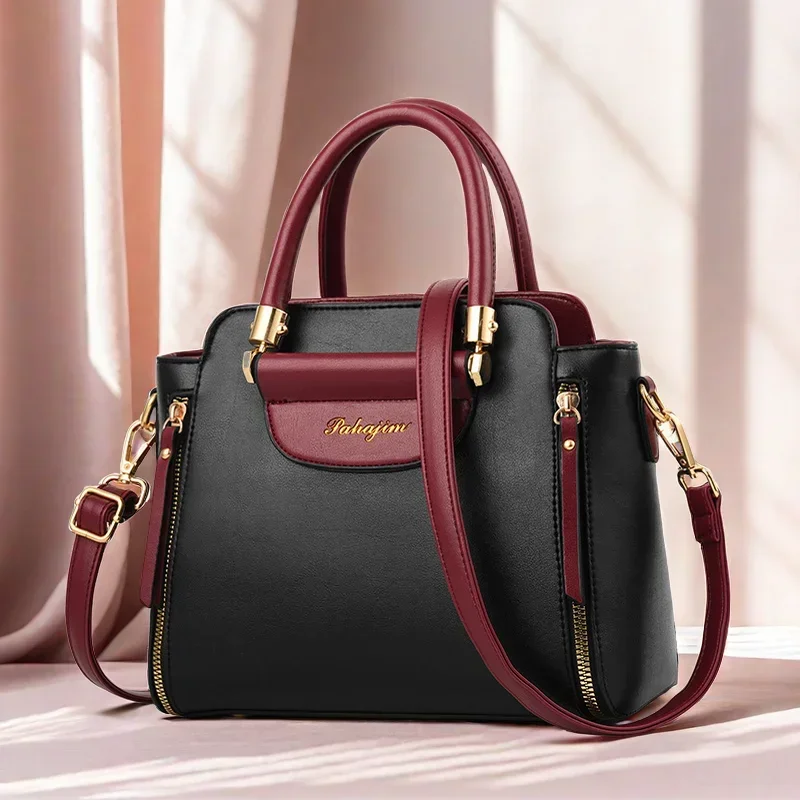 Women's bag 2024 new fashion women's bags hit color hand-held  bag Europeand the United States all-match shoulder messenger bag