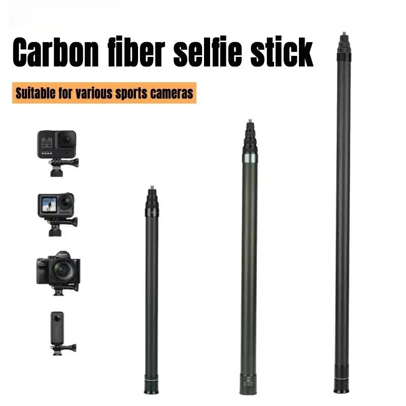 

Carbon Fiber Invisible Extended Edition Selfie Stick Stand For Insta360 X3 GO3 Action 4 300CM For DJI GoPro Camera Selfie Sticks