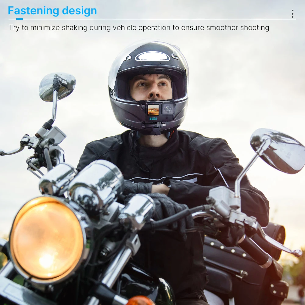 HONGDAK Motorcycle Helmet Chin Mount for GoPro Hero 11 10 9 8 7 6 Action Sports Camera Holder Motorcycle Stander GOPRO Accessory