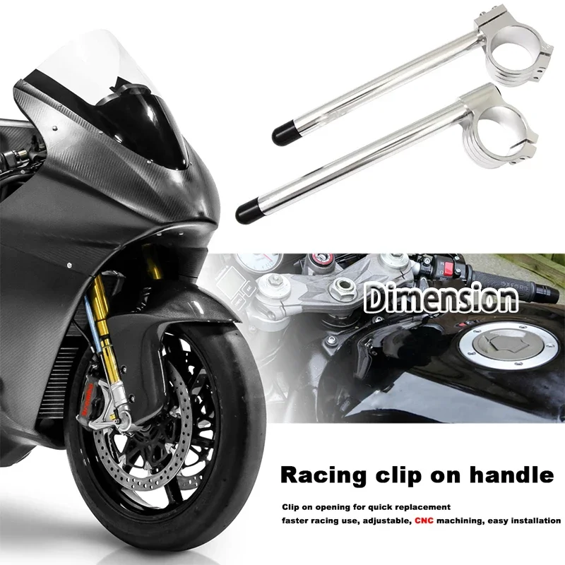 

Universal CNC Racing Adjustable 31/32/33/35/36/37/39/41/43/50/51/mm Clip On Ons Clipon Fork Handlebars Cafe Racer Wholesale D20