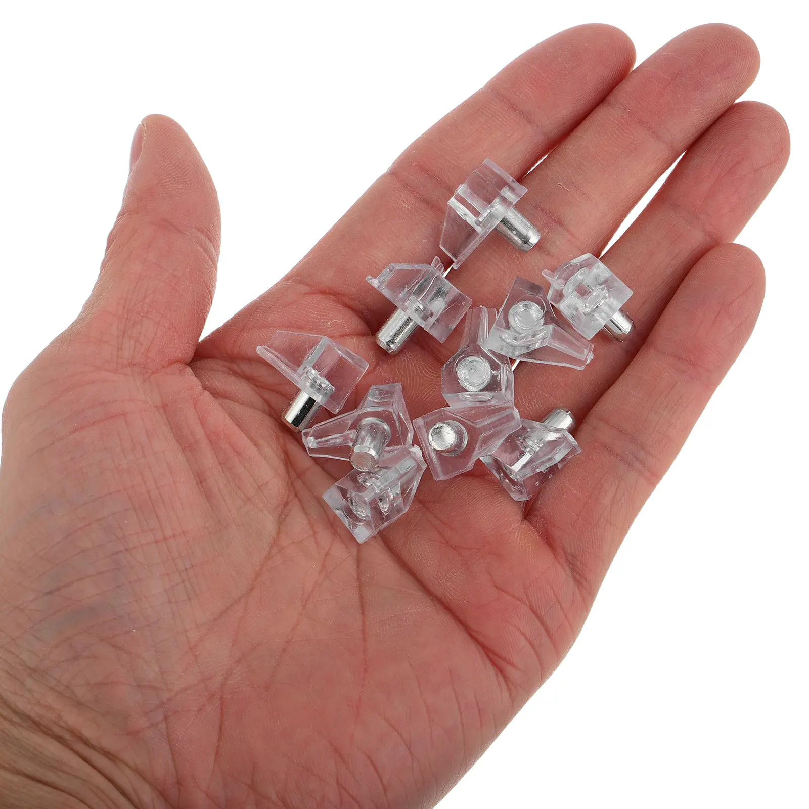 

500 шт. прозрачных пластиковых кронштейнов для полок, замена держателей для кухонных шкафов и мебельных полок