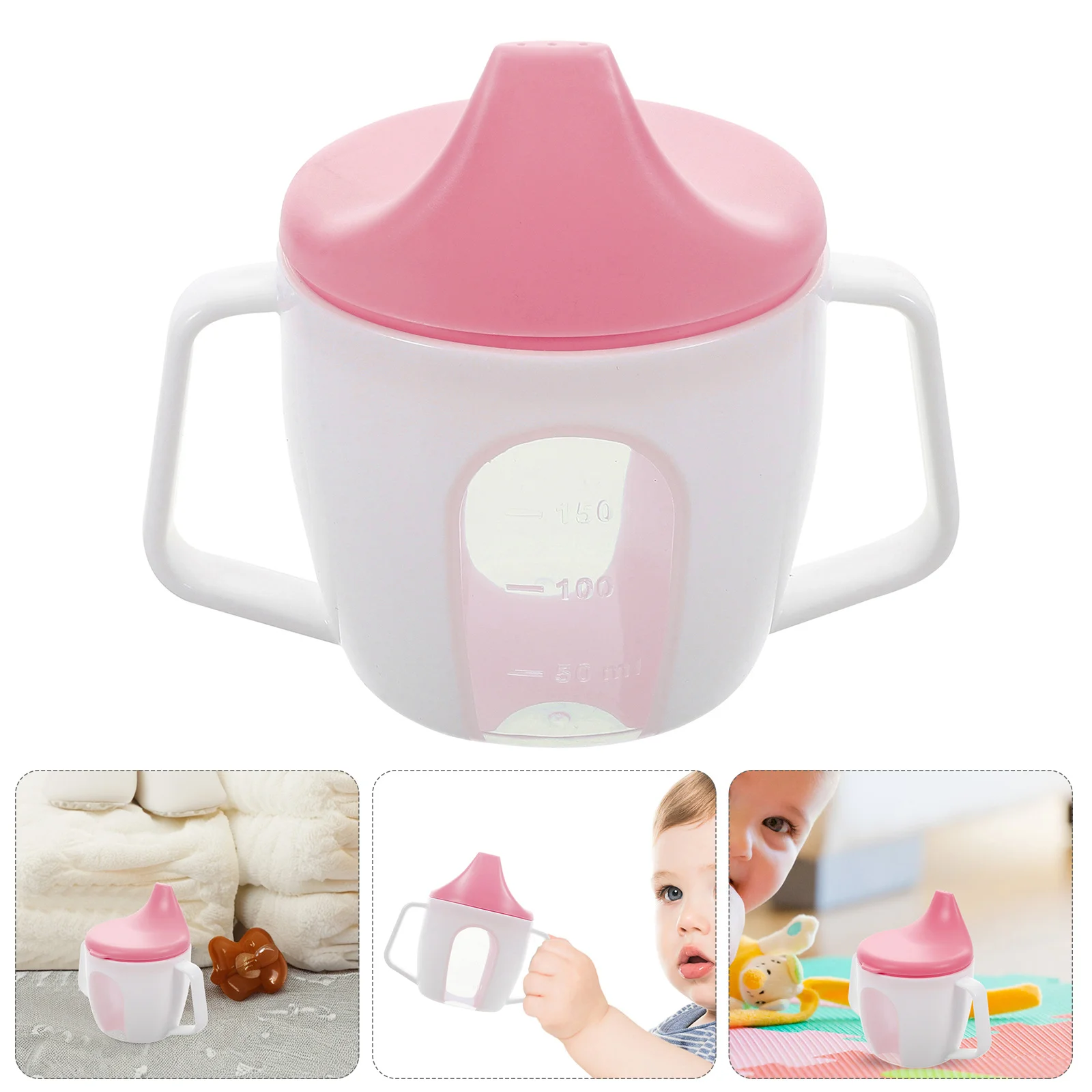 

Поильник-непроливайка с ручкой и мерной шкалой, прочный материал ПП, для обучения питью младенцев и малышей, пластиковая бутылочка-непроливайка