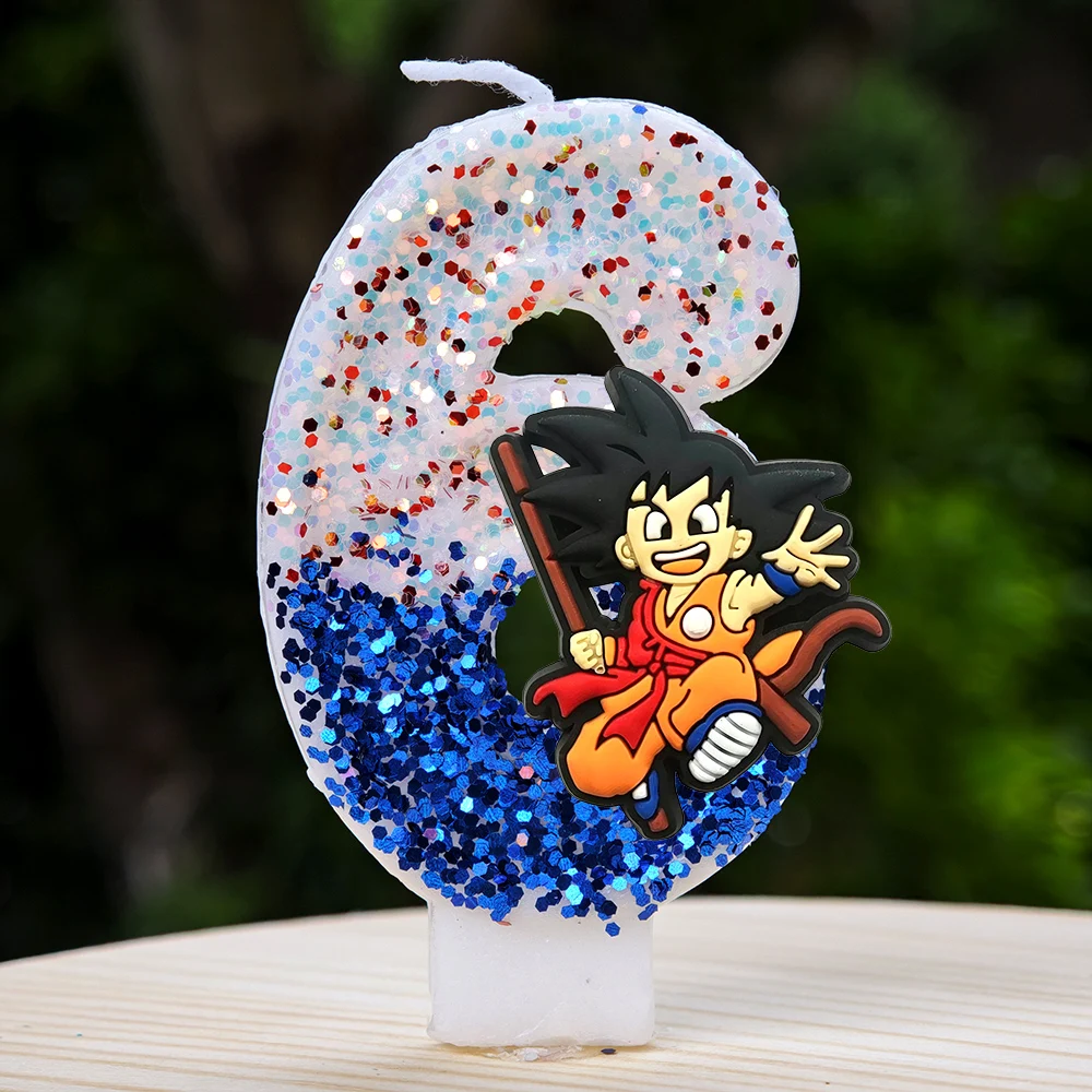 Dragon Ball Z Character Birthday Cake Candles Non-Toxic Wax Stick Goku Vegeta Piccolo for Boy Girl Anime Party Supplies