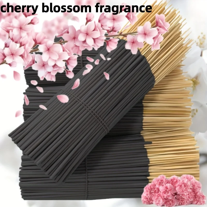 47/93/179 Cherry Blossom Scented Incense Sticks - Burns for 45 Minutes, Elegant Floral Scent, Suitable for Home, Camping, Garden, Air Purification - Perfect for Halloween, Christmas, Thanksgiving, Cherry Blossom Decorations - Available in Various Sizes (Ideal Gift)