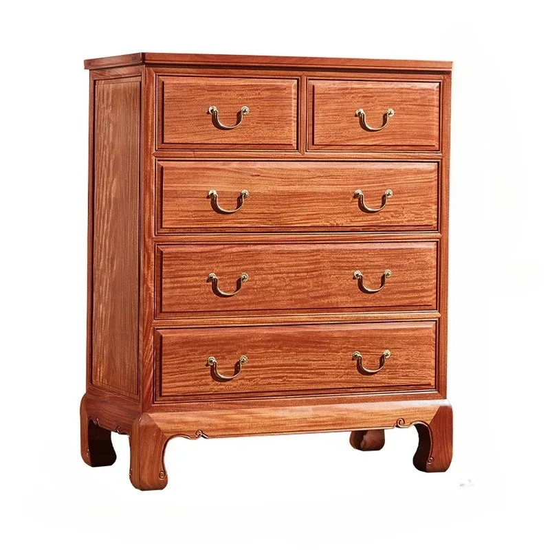 

Burmese flower chest of drawers mahogany fragrant flower pear wood multi-drawer locker bedroom solid wood Chinese clothes storag