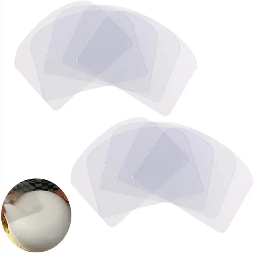 5/10Pcs Transparent Plastic Soft Spatula Cake Cream Scraper Fondant Pastry Plain Smooth Jagged Edge Spatula Cutter Baking Tool