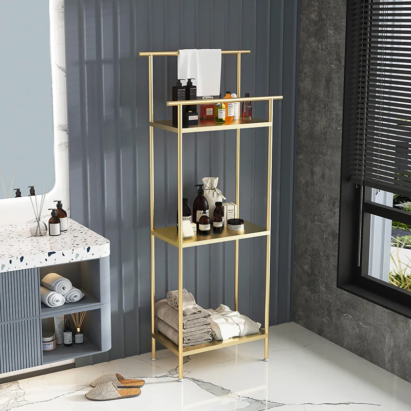 

Light luxury Nordic towel rack Floor-to-ceiling bathroom Toilet towel storage Simple paper towel Toilet paper