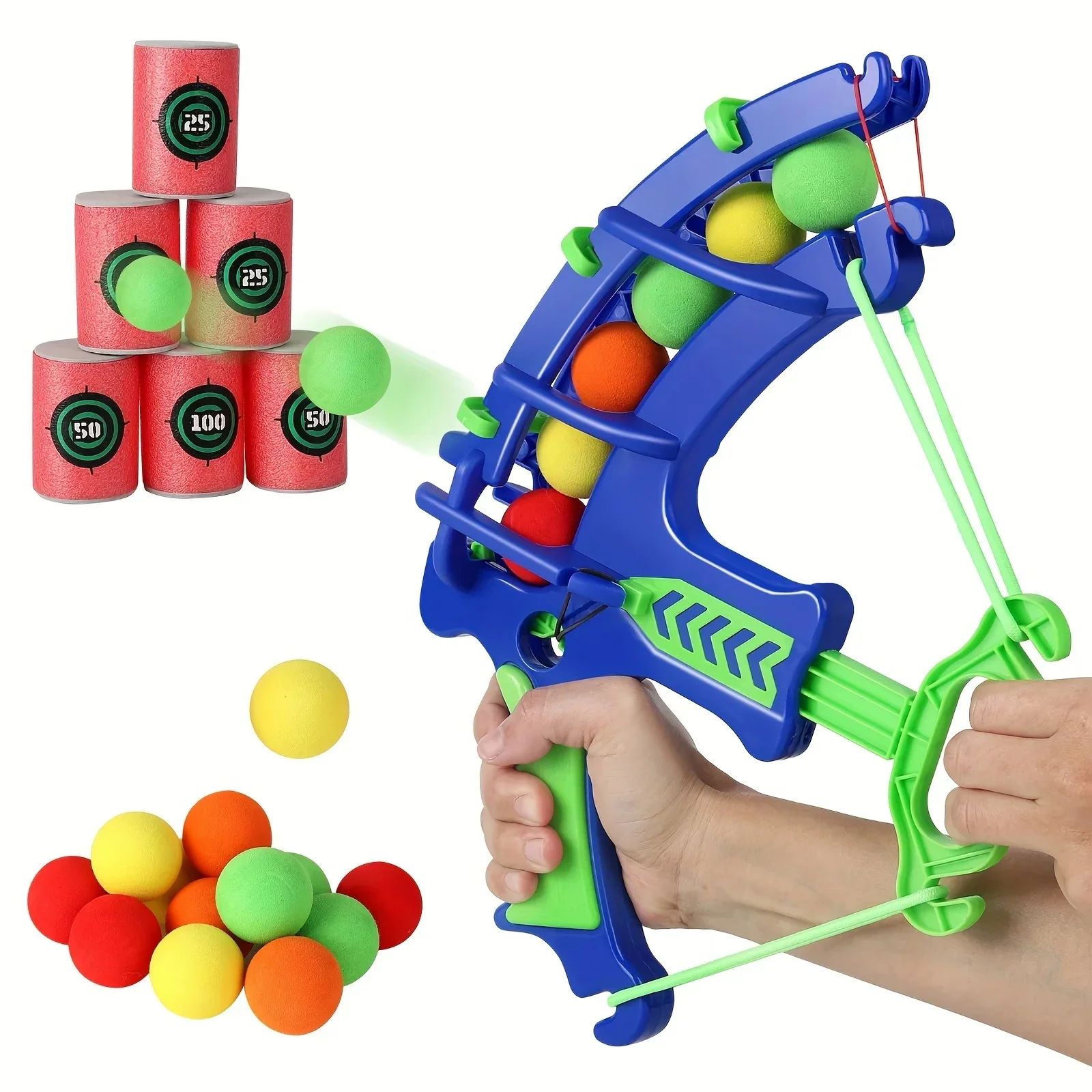 Catapulta de tiro com arco crianças pai-filho brinquedos de tiro interno e ao ar livre alvo eva esponja bola balde crianças quebra-cabeça brinquedo presente