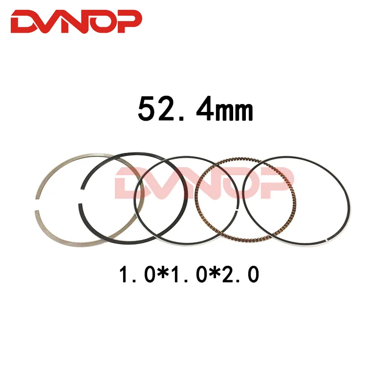 High Quality Motorcycle 52.4mm Piston 15mm Pin Ring Set For GY6-125 152QMI Moped Scooter Dirt Bike TaoTao