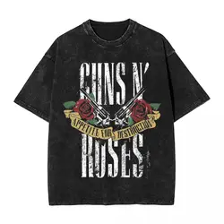 Destruction Guns N Roses T Shirt Hip Hop Washed Cotton Harajuku T-Shirt Novelty for Men Women Tops Streetwear Graphic Tees