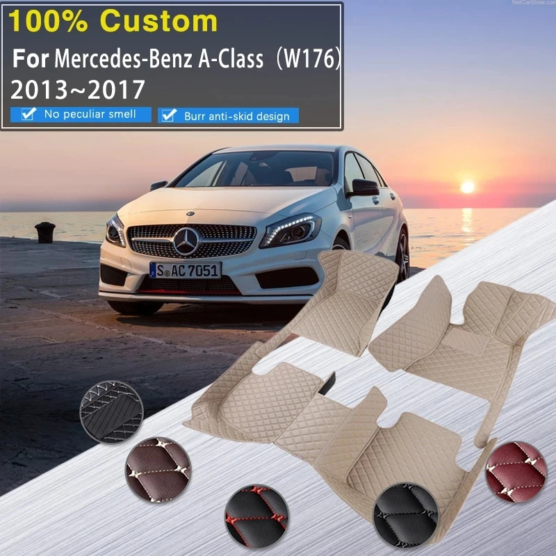 

Car Floor Mat For Mercedes-Benz A-Class W176 2013~2017 Anti-dirty Pad Tapetes Para Carro Car Trunk Floor Mat Mud Car Accessories