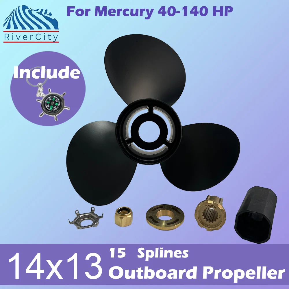 

Boat Propeller 14*13 For Mercury 75hp 80hp 90hp 100hp 140hp Outboard Screw Boat Motor Aluminum Alloy Propeller 3 Blade 15 Spline