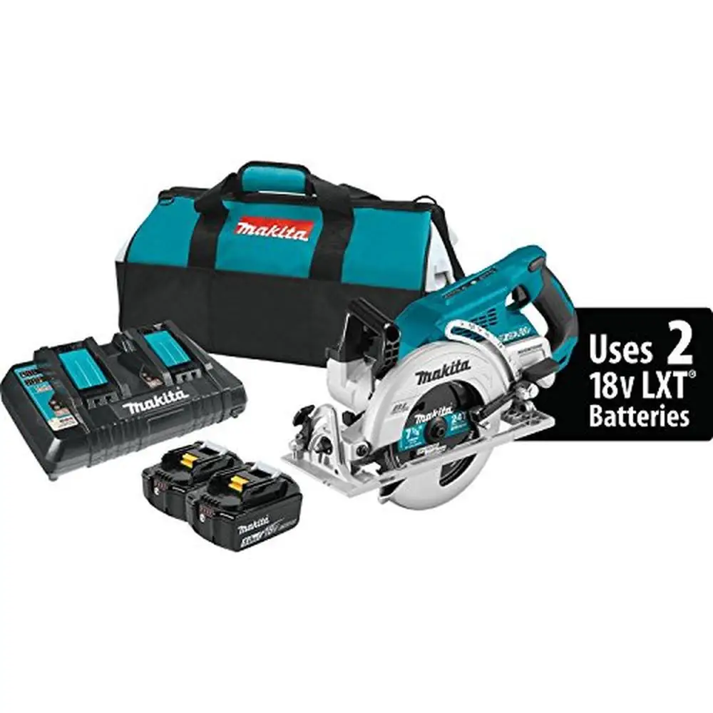 

18V Cordless Brushless Rear Handle Circular Saw Kit 2 Batteries Included)