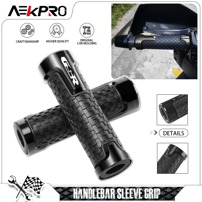 

2024 For GSR 600 750 1000 400 gsr Motorcycle Handlebar Grips CNC PVC Anti-Slip Handle Bar Rubber Gel Grips Universal Hand Grips