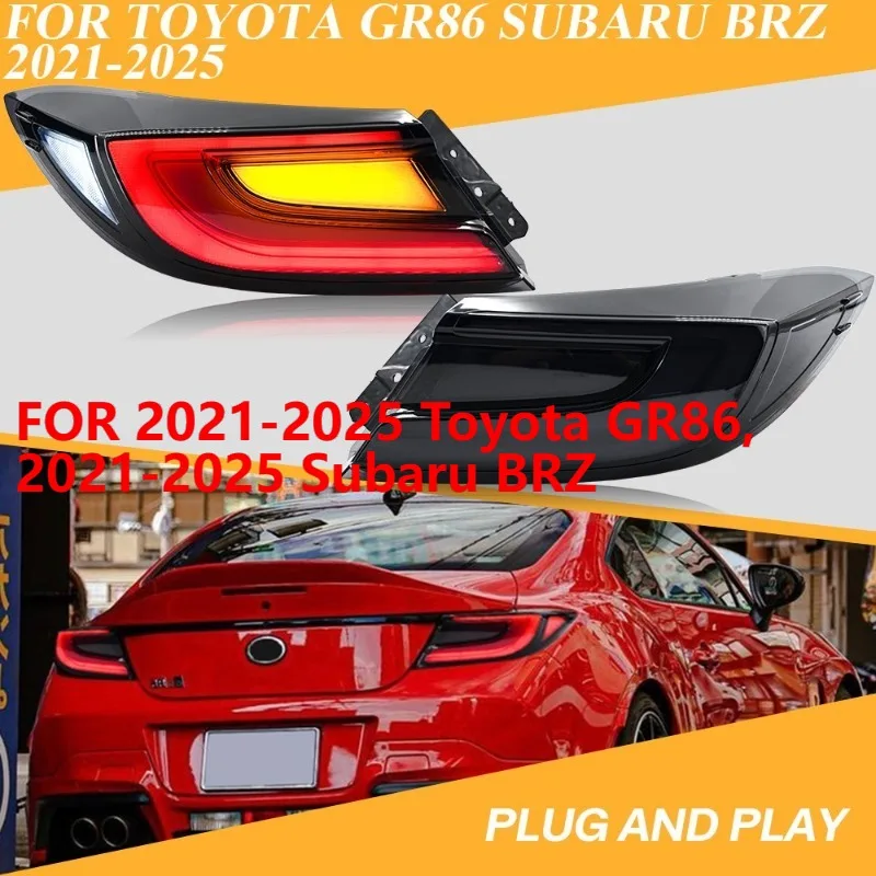 

Pair LED Tail Lights For 2021-2025 Toyota GR86 and Subaru BRZ Sequential Rear Lamps