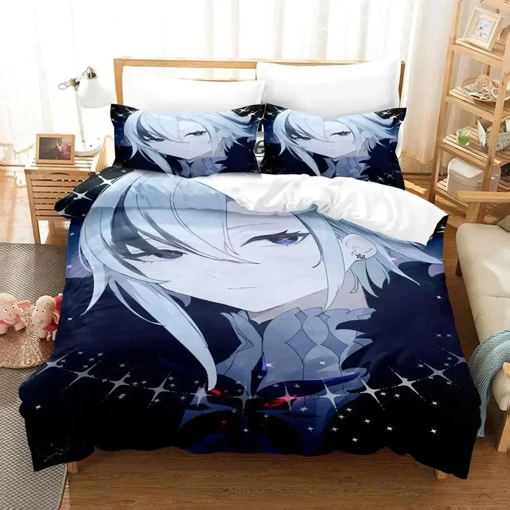 Anime Genshin Impact Arlecchino Supplies Set Duvet Cover Set Bedding Sets For Adults Bed Pillowcases No Filling Birthday Gifts