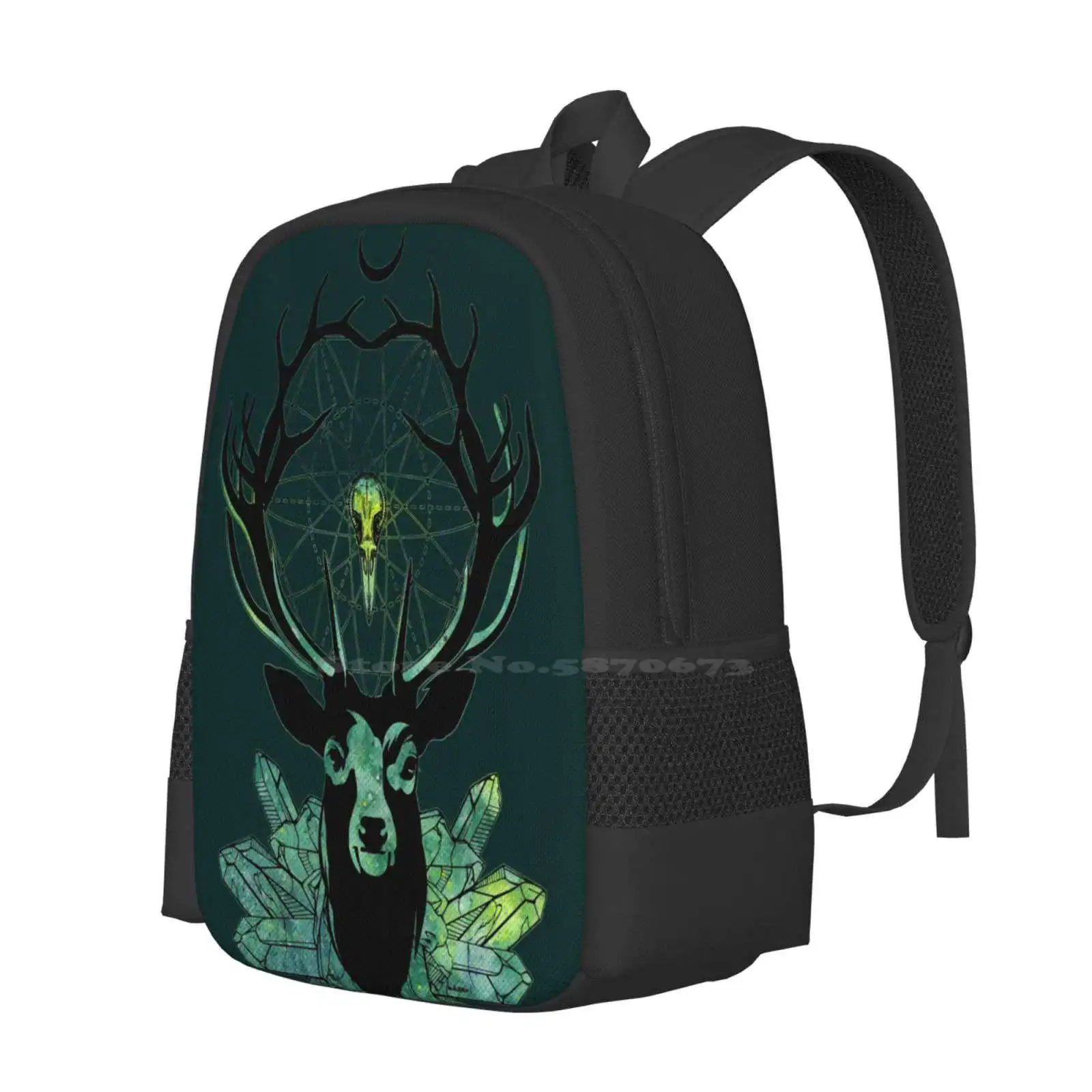 Kristall Dreamcatcher Muster Design Bagpack Schult aschen okkulte Alternative Gothic Gravur Flower rain Homedecor Dark Doom