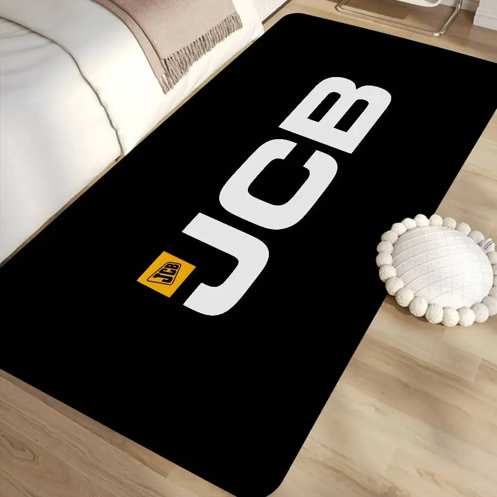 Excavator J-JCB Logo Floor Mat Retro Multiple Choice Living Room Kitchen Rug Non-Slip Modern Home Decor