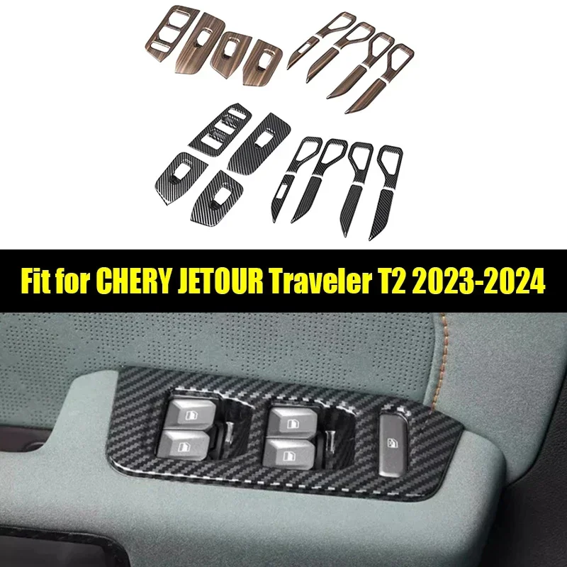 New! Car Glass Switch Panel Armrest Panel Sticker Fit for CHERY Jetour Traveller T2 2023 2024 Car Decorative Sticker Interior Pa