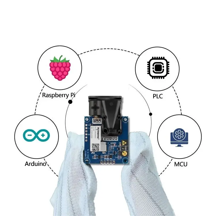 80m 650nm Rangefinder Module 50m UART TTL RS485 232 Analog Output Phase  Sensor Module for Forklift Trucks