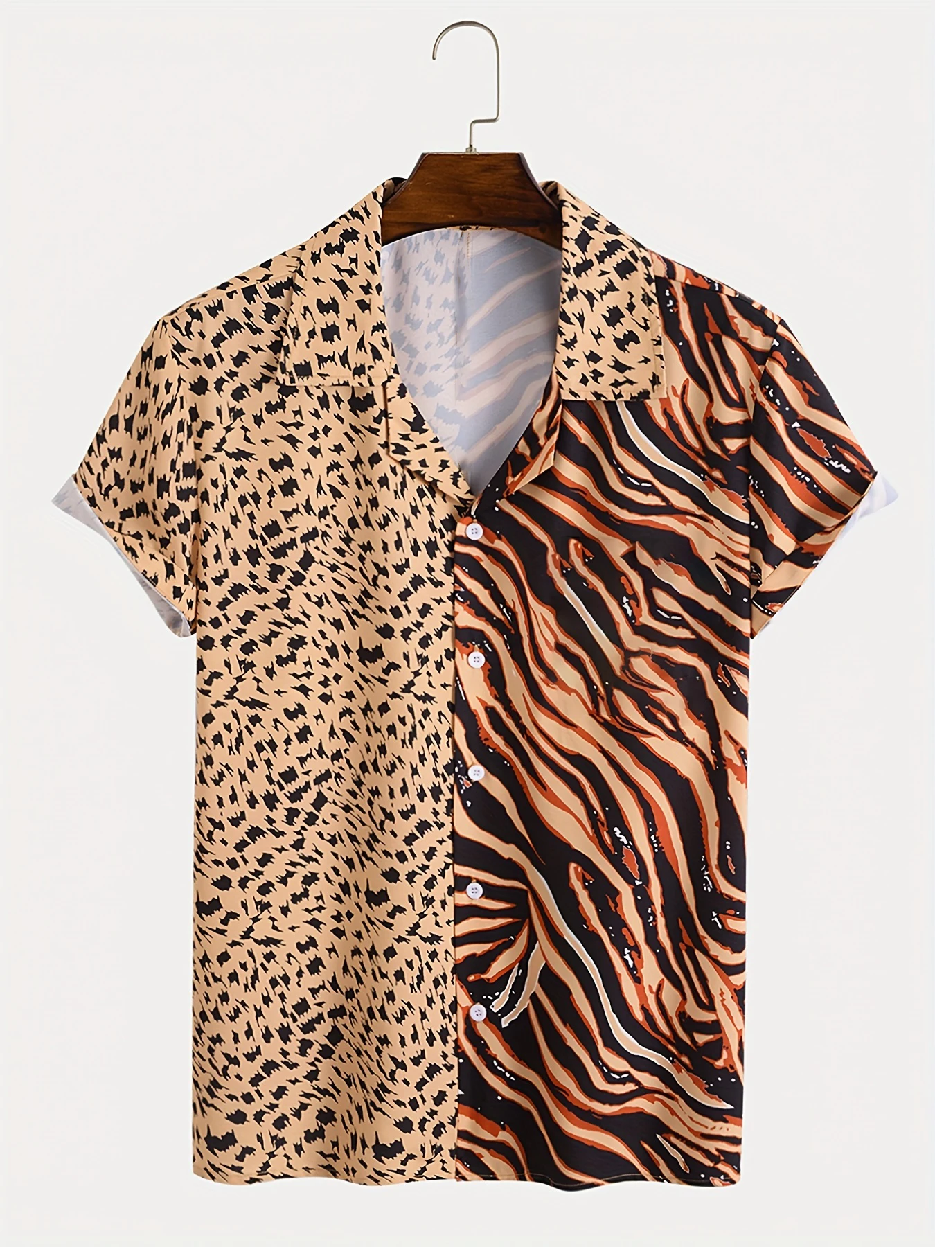 Summer Vacation Clothing Men - Men Summer Leopard Zebra Printing Shirt