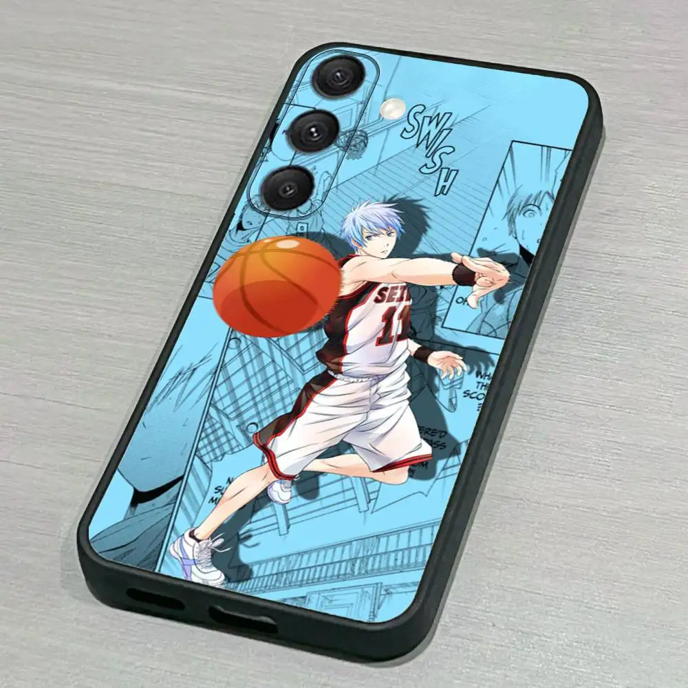 حافظة هاتف K-Kuroko's B-Basketball لهاتف سامسونج S25، S24، S23، S22، S21، S20، S10، Ultra، Plus، Lite، FE، غطاء أسود من السيليكون الناعم