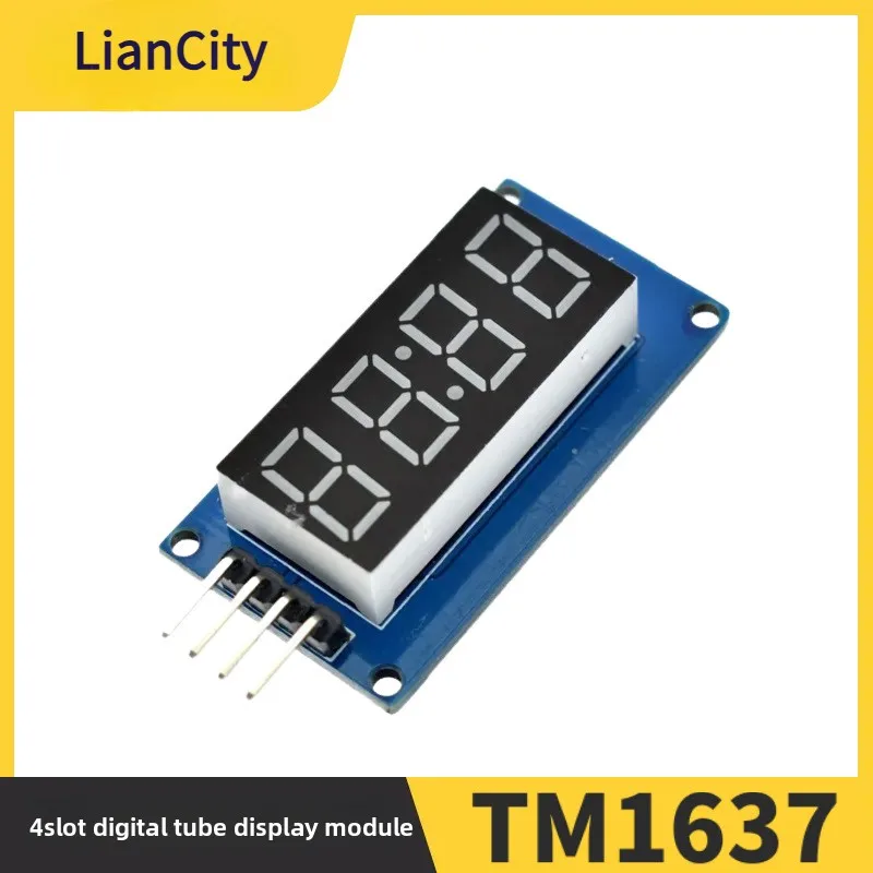 

5PCS Lot TM1637 4Digit LED Display Module Adjustable Brightness Clock Function