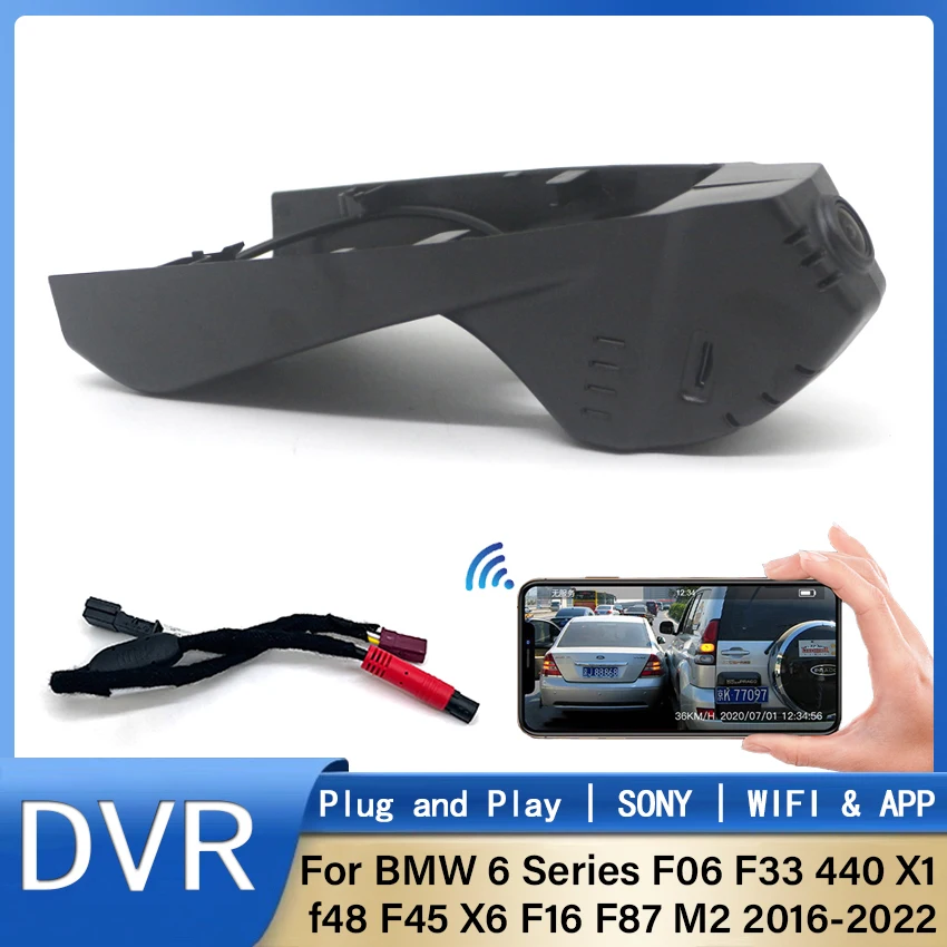 

4K 2160P Dash Cam For BMW 6 Series F06 F33 440 X1 f48 F45 X6 F16 F87 M2 2016-2022,Plug and play Car DVR HD DashCam