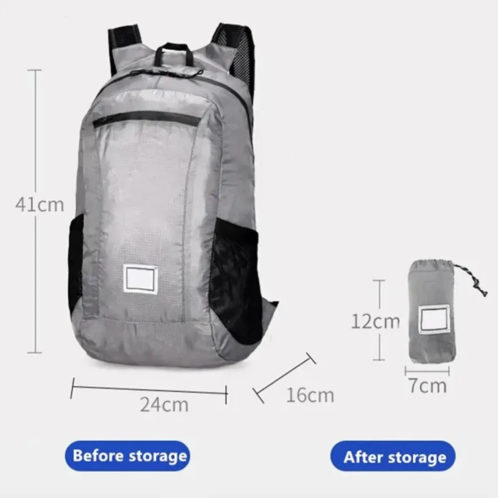 Outdoor Hiking Bag 20L Lightweight Portable Backpack Foldable Waterproof Folding Ultralight Pack for Women Men Travelling Hiking