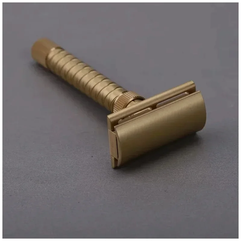 90mm Length 12mm Diameter Yaqi 100% Brass Material Adjustable The Final Cut Brass V2 Safety Razor for Comfortable Grip