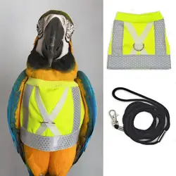 Bird Flight Harness Vest Parrot Suit Leash Reflective Vest Bird Clothes Cockatiels Conures Budgies Parrot Training Leash Set