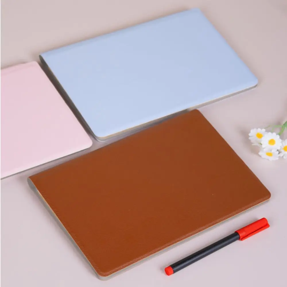 Portable PU Leather Whiteboard A5 Reusable Erasable Writing Board Dry Erase Foldable Whiteboard Notepad Desktop Using