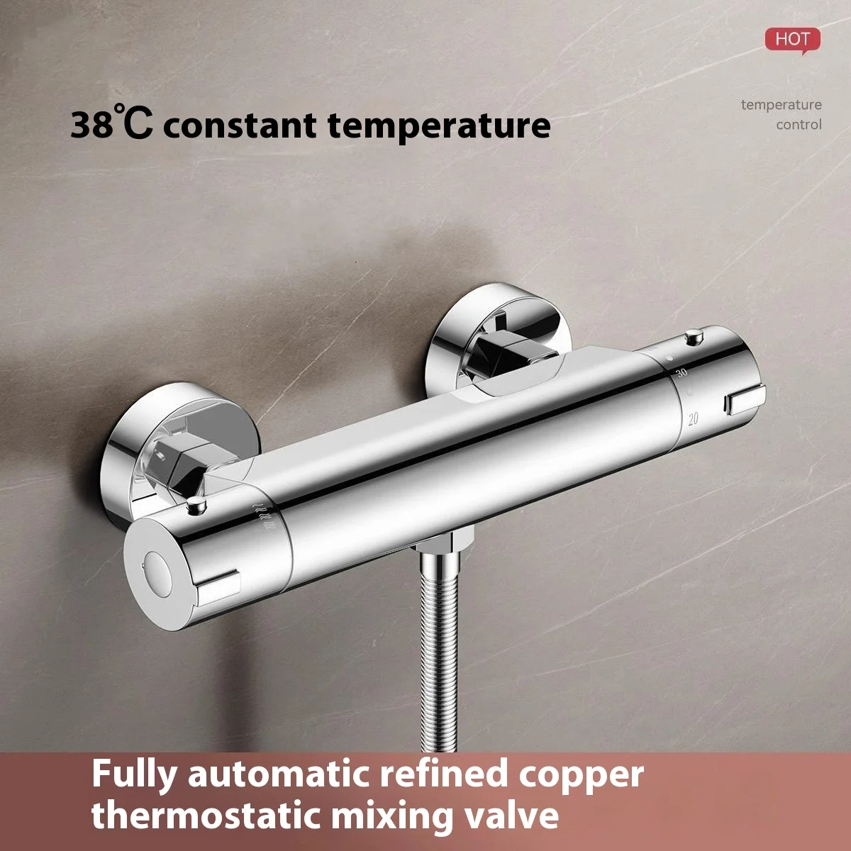 

Thermostatic mixing valve, thermostatic device for hot and cold shower, automatic temperature control valve, water heater faucet