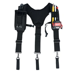 MELOTOUGH Tool Belt Suspenders Work Belt Suspenders for Men Big and Tall Construction Bag Suspenders Padded Work belt Suspenders