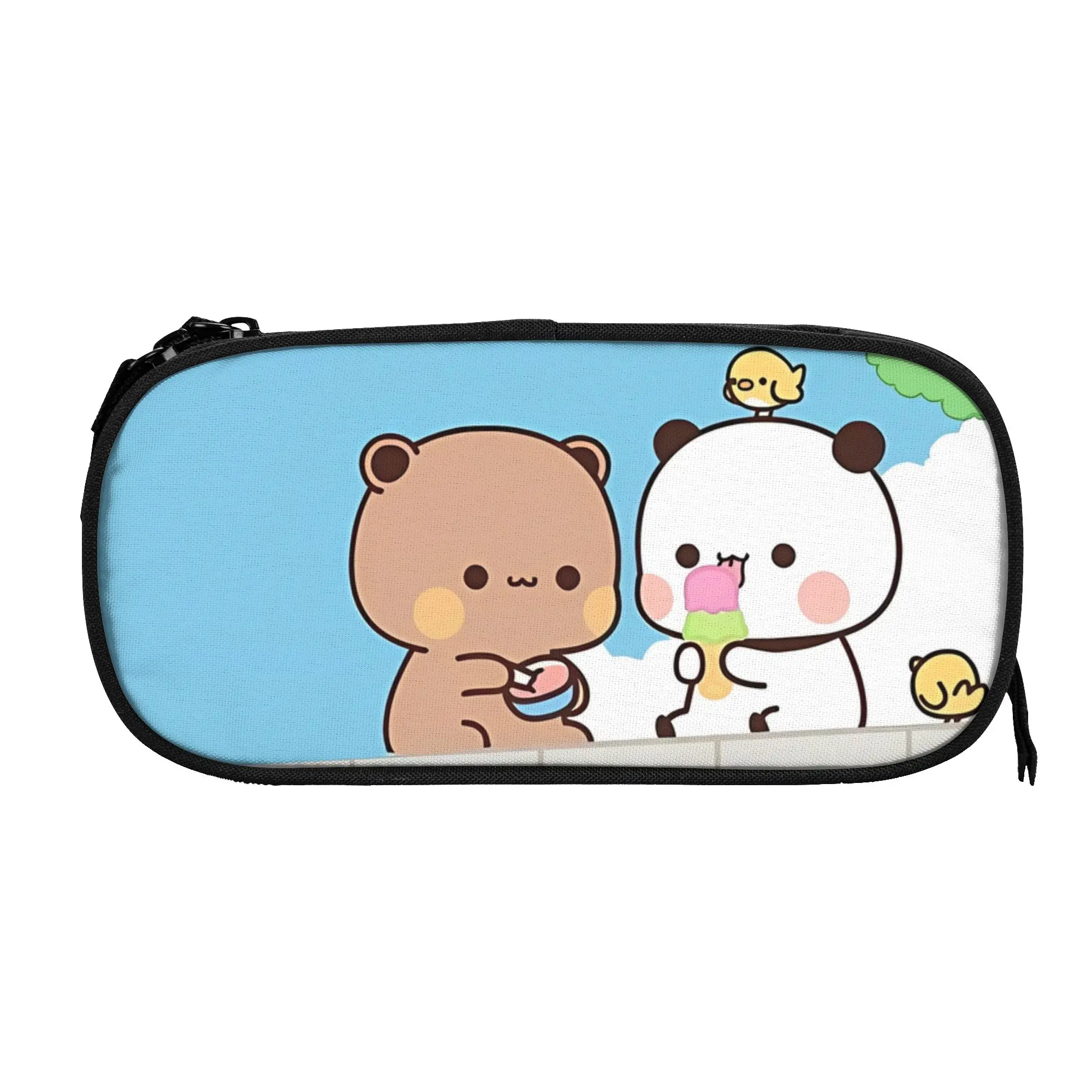

1 piece Stylish Daily Cute Bear Couple Panda Pencil Case Teen Pen Bag Bubu And Dudu Office Pencil Pouch