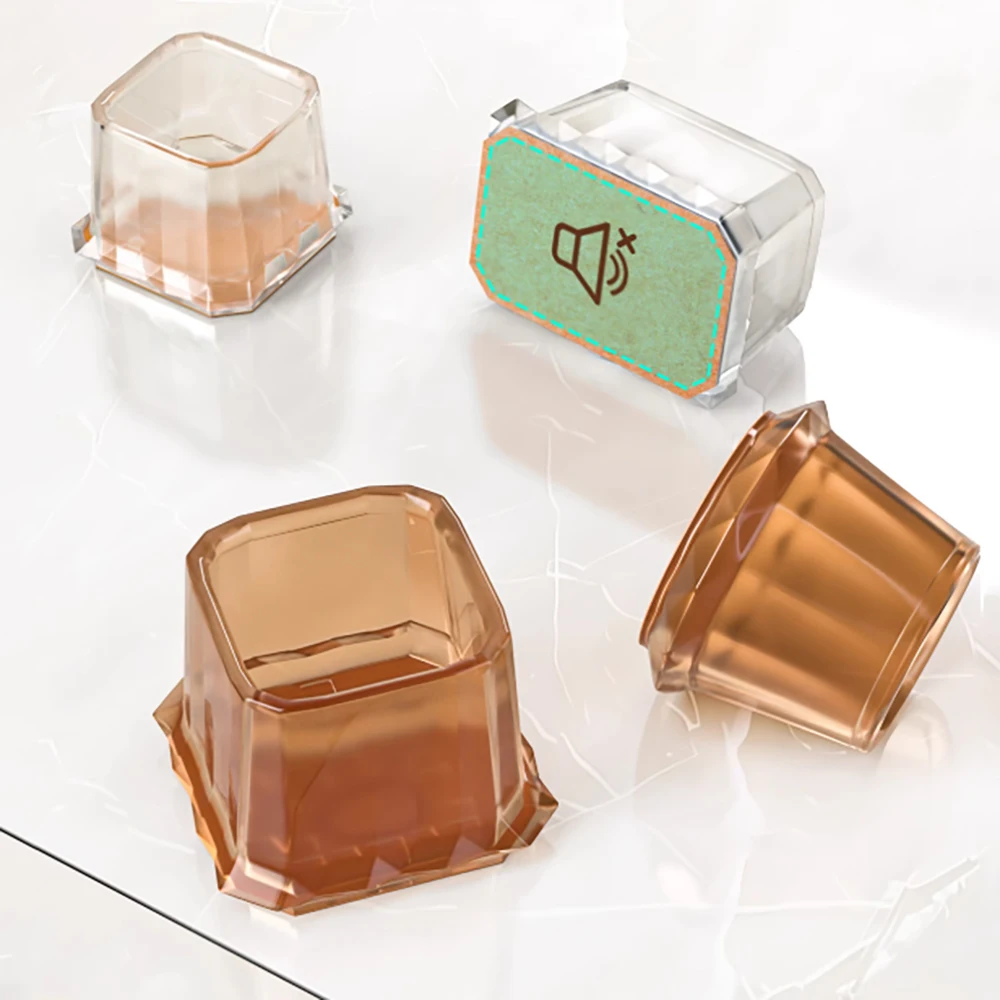 TPR Silicone Protective Cover Table Chair Leg Guards Pads Floor Protectors Furniture Foot Covers Anti Slip&Noise Reduction